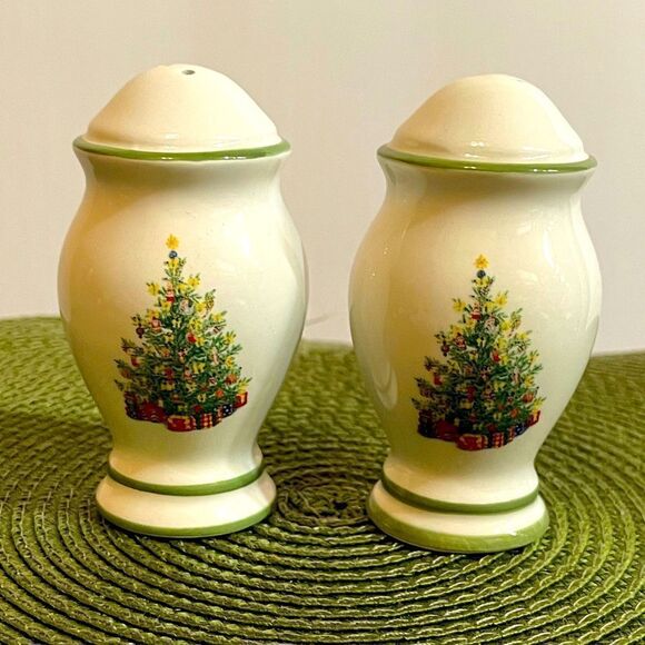 Christopher Radko Holiday Celebrations salt & pepper shakers NWT - Picture 1 of 9
